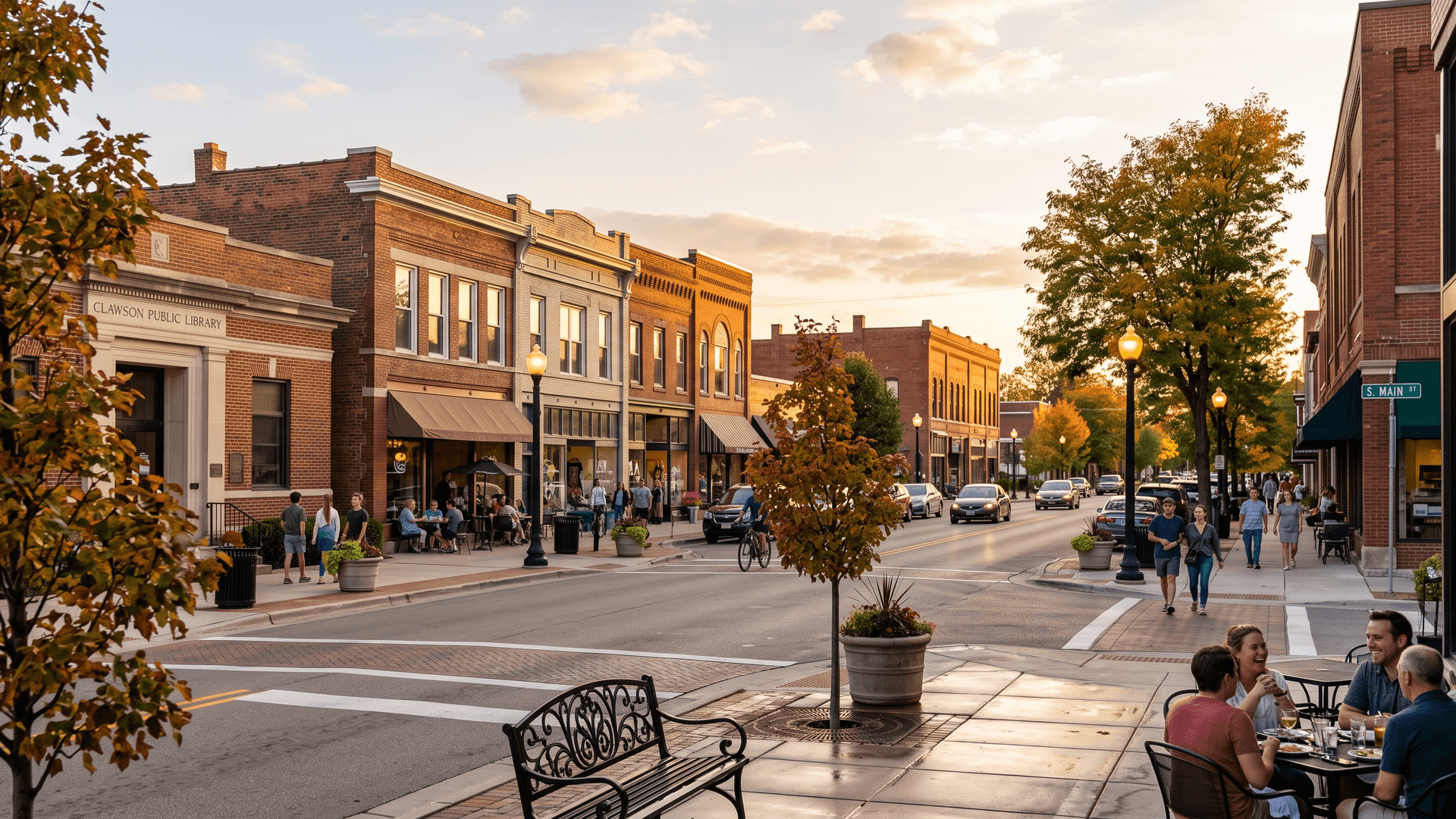 Clawson cityscape