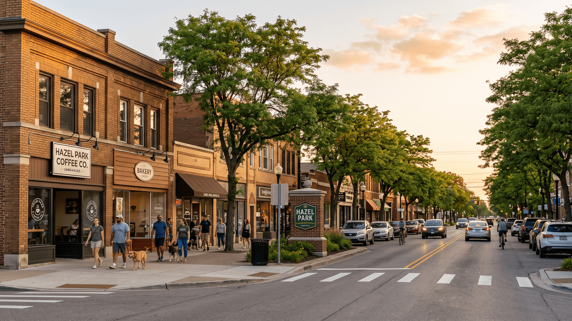 Hazel Park cityscape